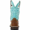 Rocky Rosemary Womens Waterproof Composite Toe Western Boot, BROWN TURQUOISE, M, Size 6 RKW0412